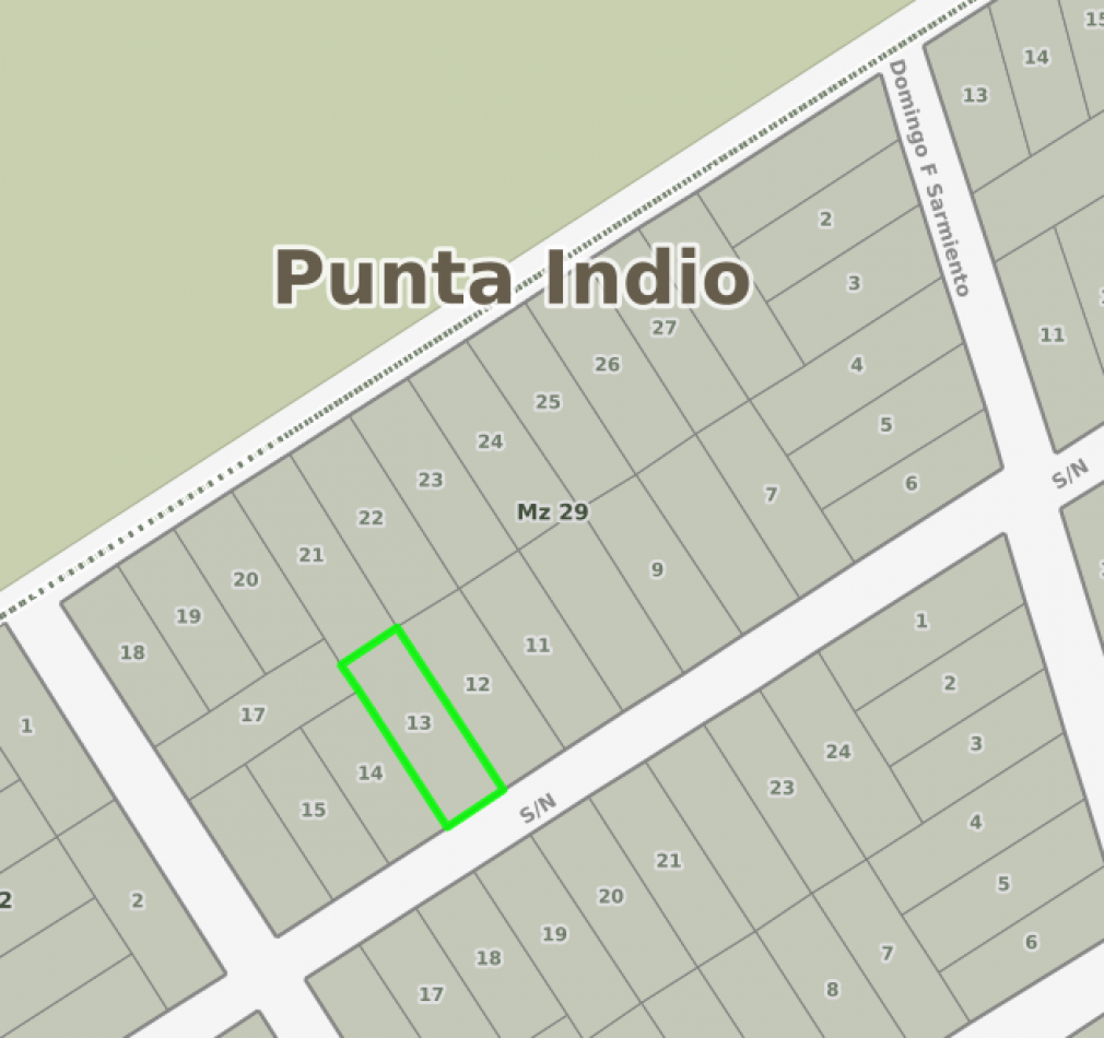 VENDO LOTE DE 20X60M2 PUNTA DEL INDIO 